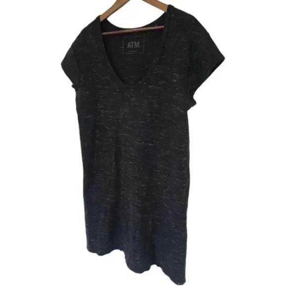 ATM Anthony Thomas Melillo Tee Shirt Dress Mini Black Heather Women's size Small - Picture 6 of 14
